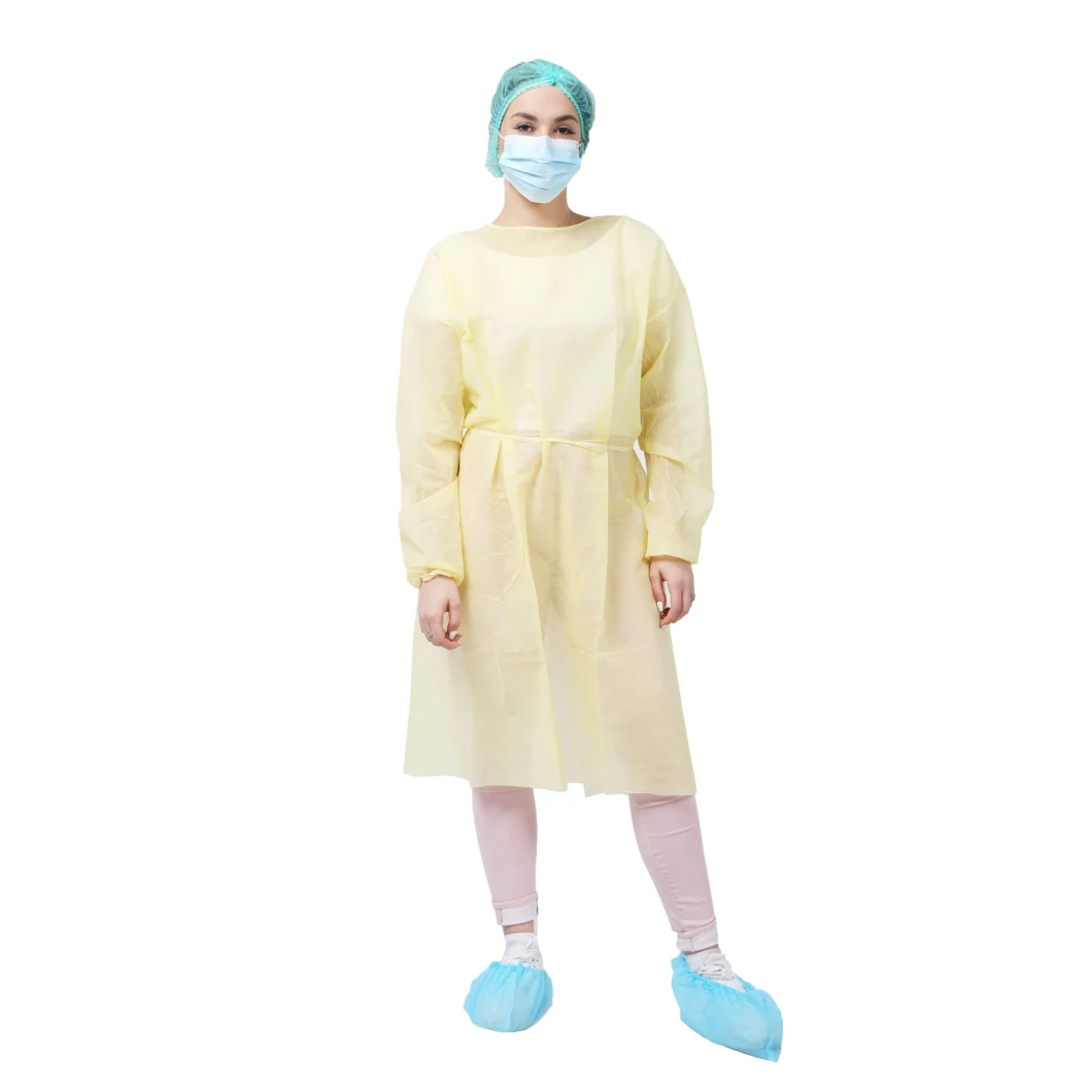 Protective Clothing Isolation Gown Protective Gown PP+PE 35G/M2 Disposable Gown