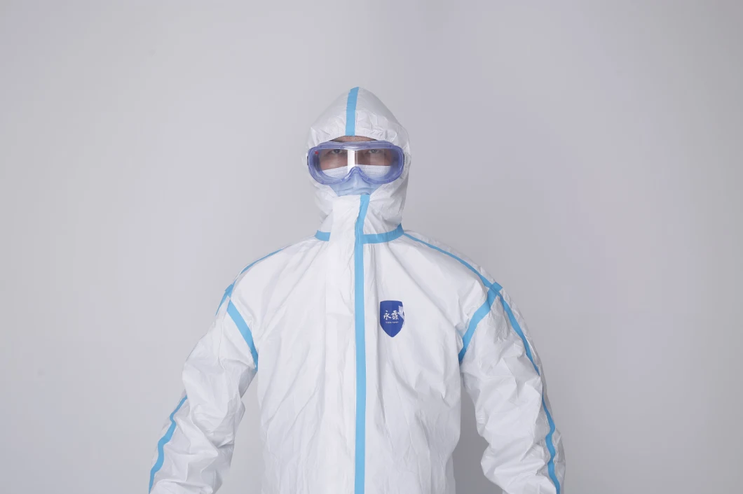 Medical Protective Coveralls Disposable Microporous Clothing with Free Samples