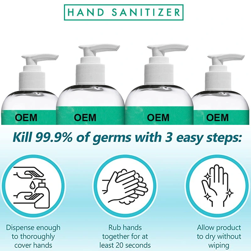 Instant Hand Sanitizer Gel Kill 99.9% Germ with FDA/ISO9001 500ml