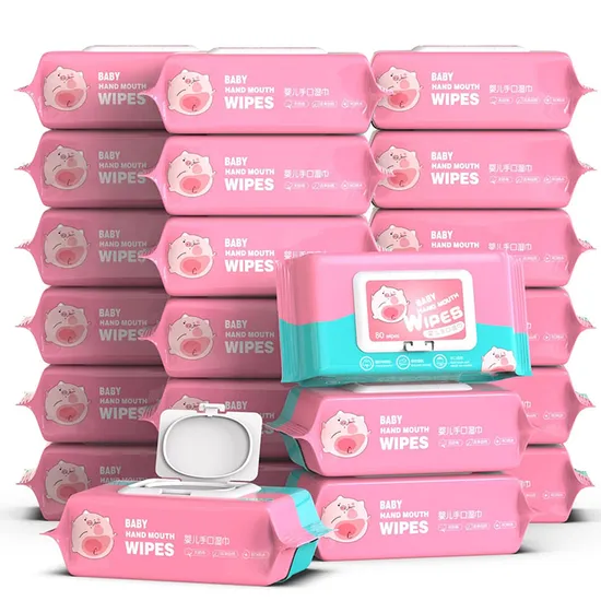 Toallitas de agua de bambú con logotipo OEM de Biokleen, toallitas desinfectantes desmaquillantes de un solo paquete, toallitas faciales de bambú sin perfume Naturals